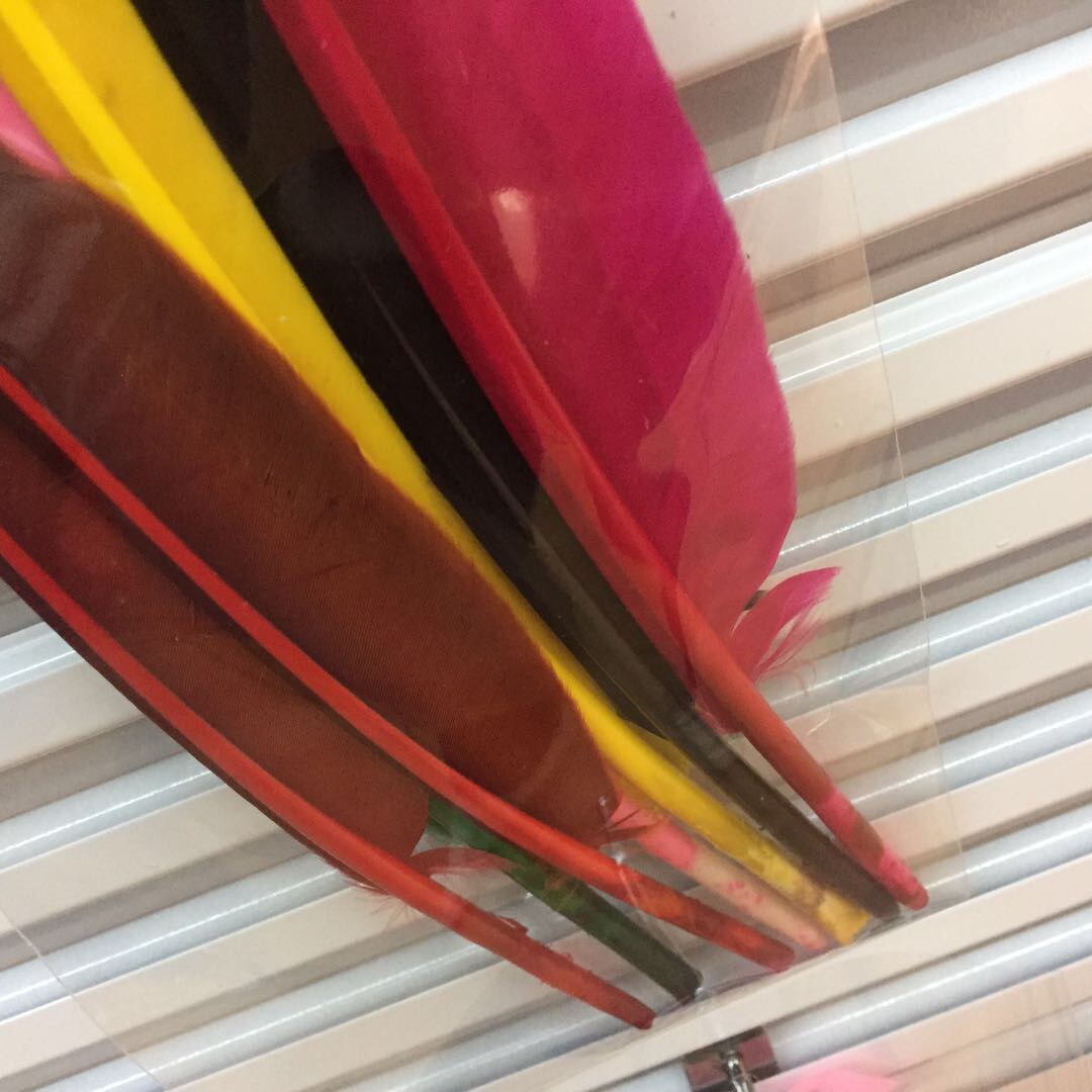 Kindergarten Colorful Feathers Diy Art Course Handmade Stickers Make Materials Creative Decorative Ornaments For Children Specification drawing