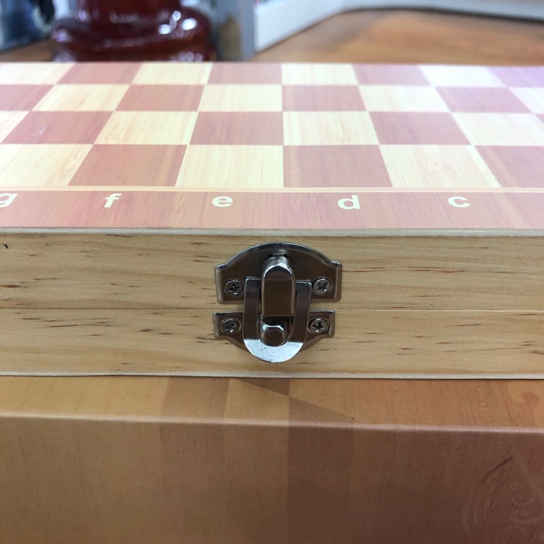 磁性国际象棋套装折叠棋盘初学者儿童黑白棋子实木棋盘棋子双皇后产品图