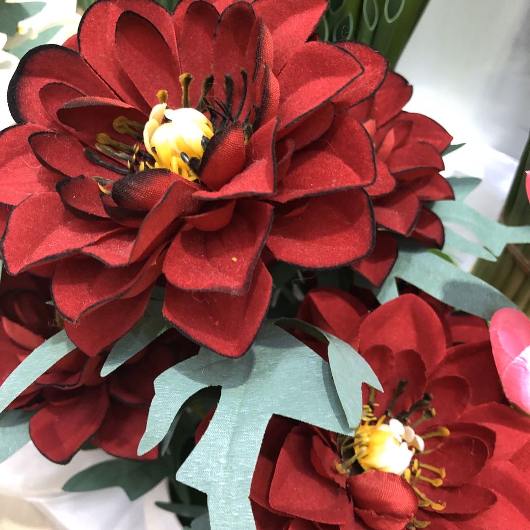 Simulation Dahlia 5 Multi-Color Big Pot Garden Small Fresh Decorative Home Photography Accessories Manufacturers Direct Sales details Picture