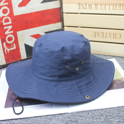 Outdoor Cotton Canvas Fisherman Hat Military Hat Sun Protection Wear Resistant Hiking Fishing Camping Specification drawing