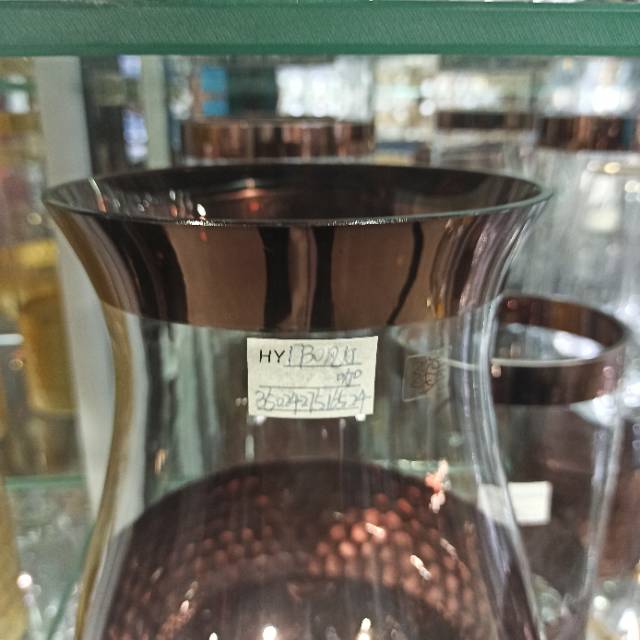 European-style round transparent glass vase for home decoration, desktop display, and vase placement Specification image