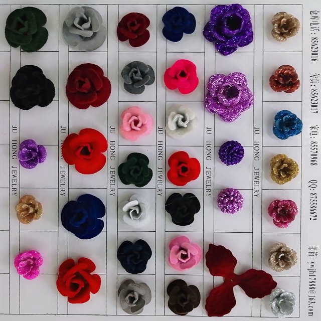 18mm flocking roses metal plush eternal Roses Valentine's Day DIY accessories thumbnail