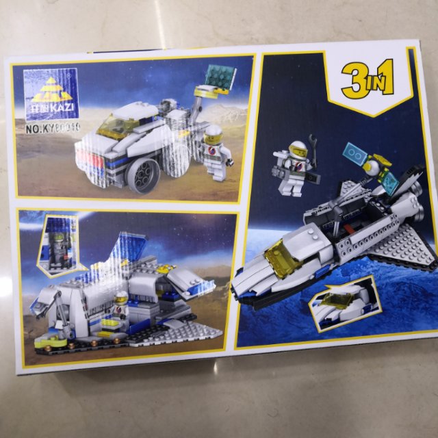 Educational children's granular building blocks plastic toys Spaceship series
