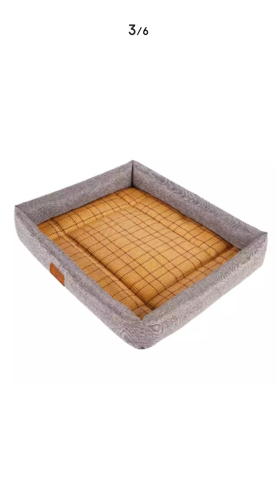 The cool bamboo mat is a must-have thick-edged pet bed for summer Specification image