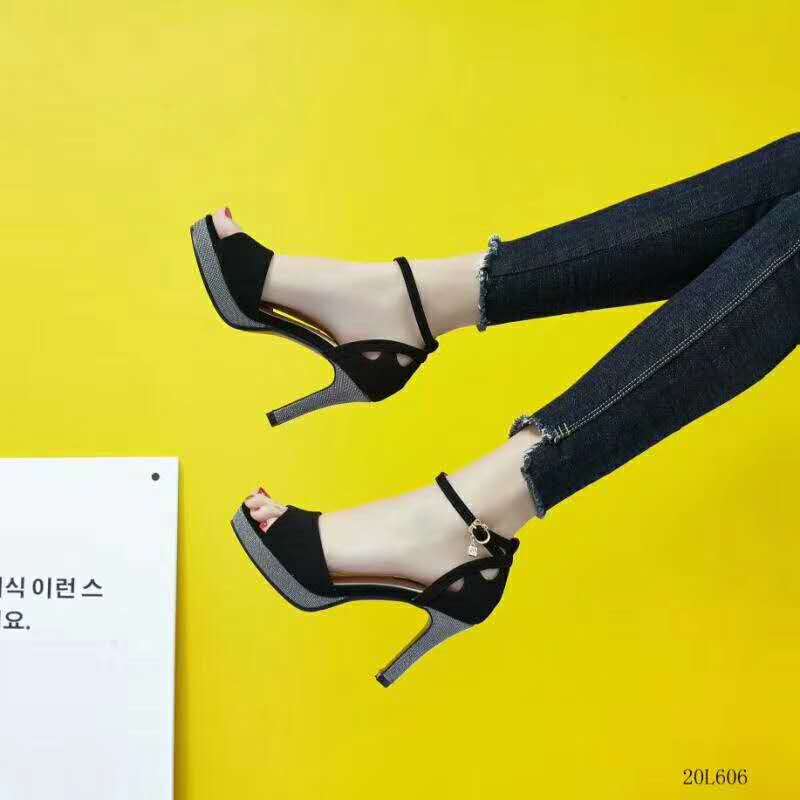 L606 Sigotu 2020 New Women's Guangzhou Tidal Casual High-Heeled Sandals Specification drawing