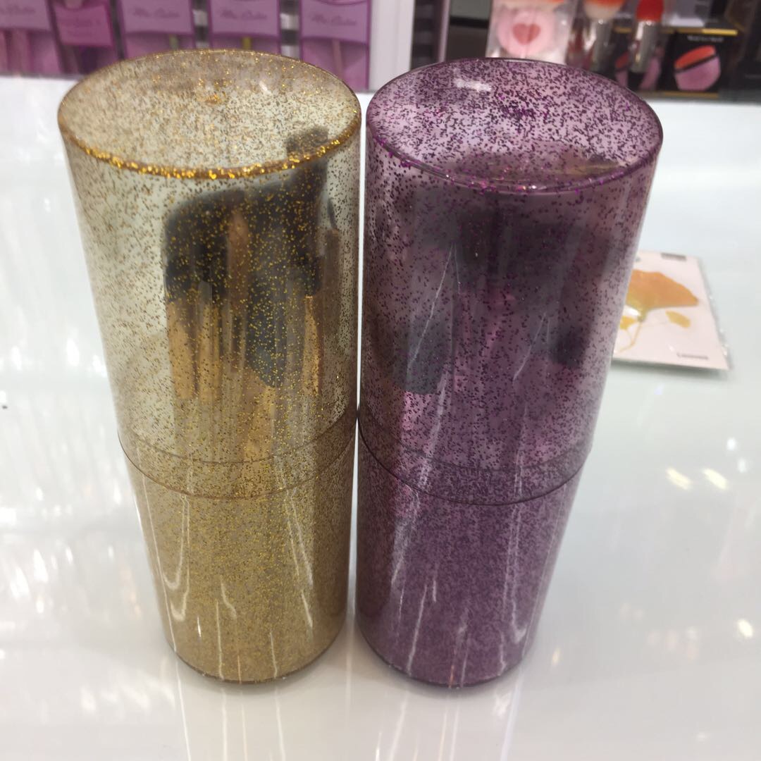 High-end series makeup brush, eyeshadow stick, blush brush, makeup brush, dual-purpose eyebrow brush, transparent rose red details Picture