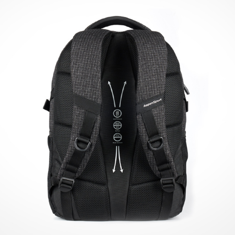 Black Multifunctional Backpack Schoolbag Backpack Specification drawing