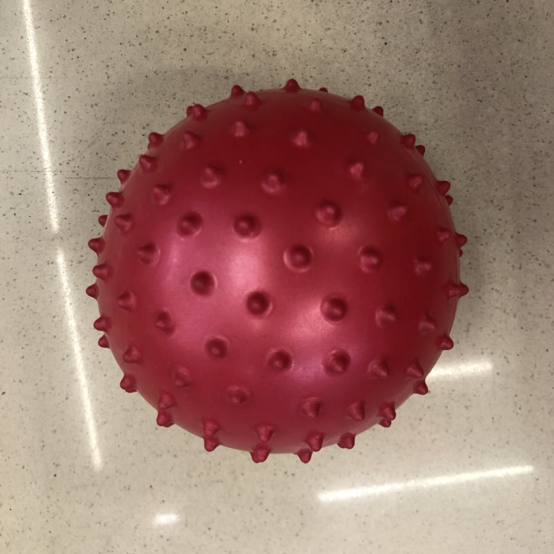 淘气堡加厚按摩球18厘米9寸儿童宝宝皮球充气手抓波波球感统训练