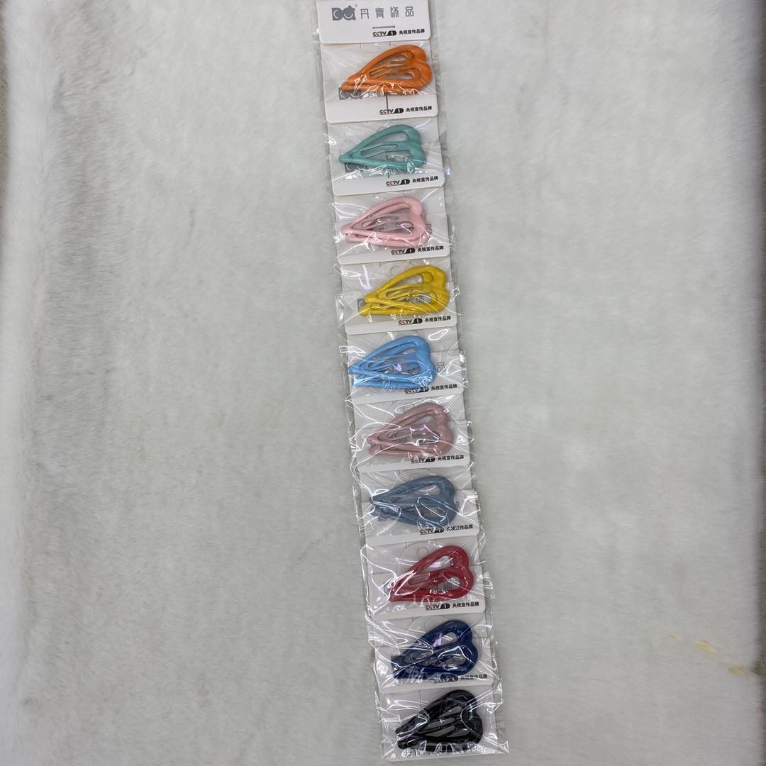 Hot new Korean version of color alloy plated children's love bb clip thumbnail