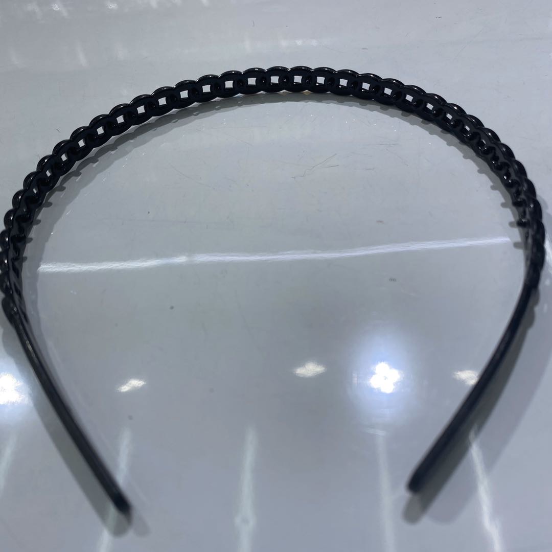 Hot new simple fashion ring type black plastic adult headband details Picture