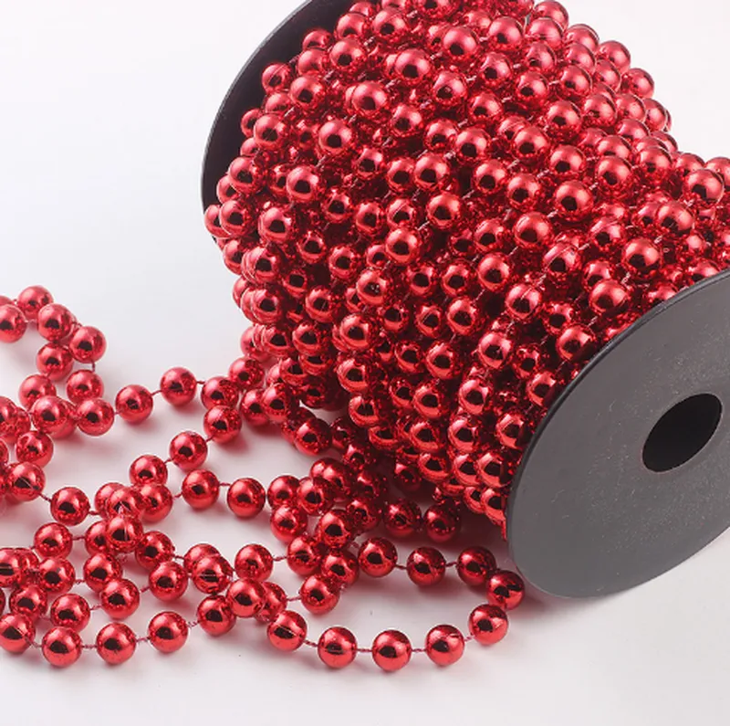Christmas Plating Fixed Wire Bead Clothing Accessories Cotton Thread Bead Chain Positioning Bead Curtain Bead Custom Code Roll