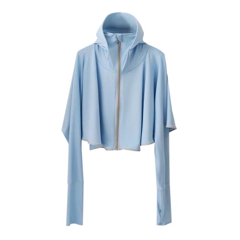 Sunblock Clothes Female Summer 2020 New Sunblock Clothes Long Sleeve Anti-Ultraviolet Breathable Sunblock Fir Ice Silk Sun-Protective Clothing Coat details Picture