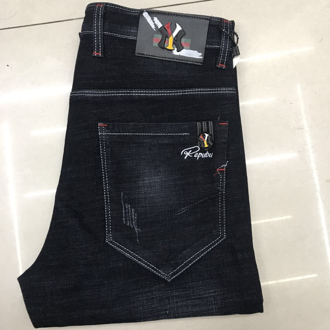 Men's comfortable, elastic and leg-shaping straight-leg pants spring Specification image