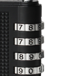 Password padlock, black combination lock, large 4-digit zinc alloy, mechanical combination lock for gym locker door Specification image