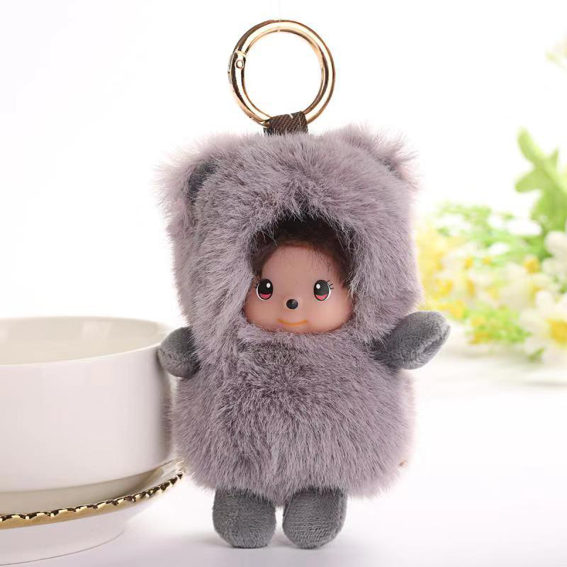 Confused doll pendant, simulated doll keychain, plush confused doll Specification image