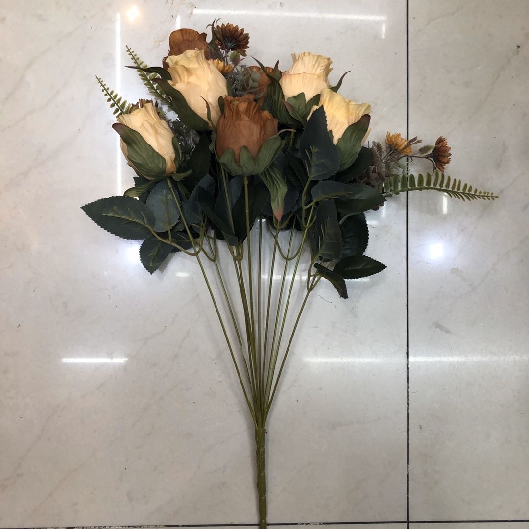 仿真酒盅玫小清新装饰家居摄影摆件厂家直销仿真花