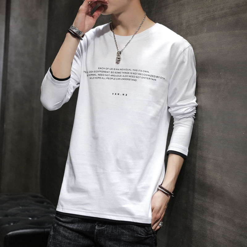 Cotton men's summer fashion new T autumn long sleeve hoodie popular logo loose men's long sleeve thumbnail