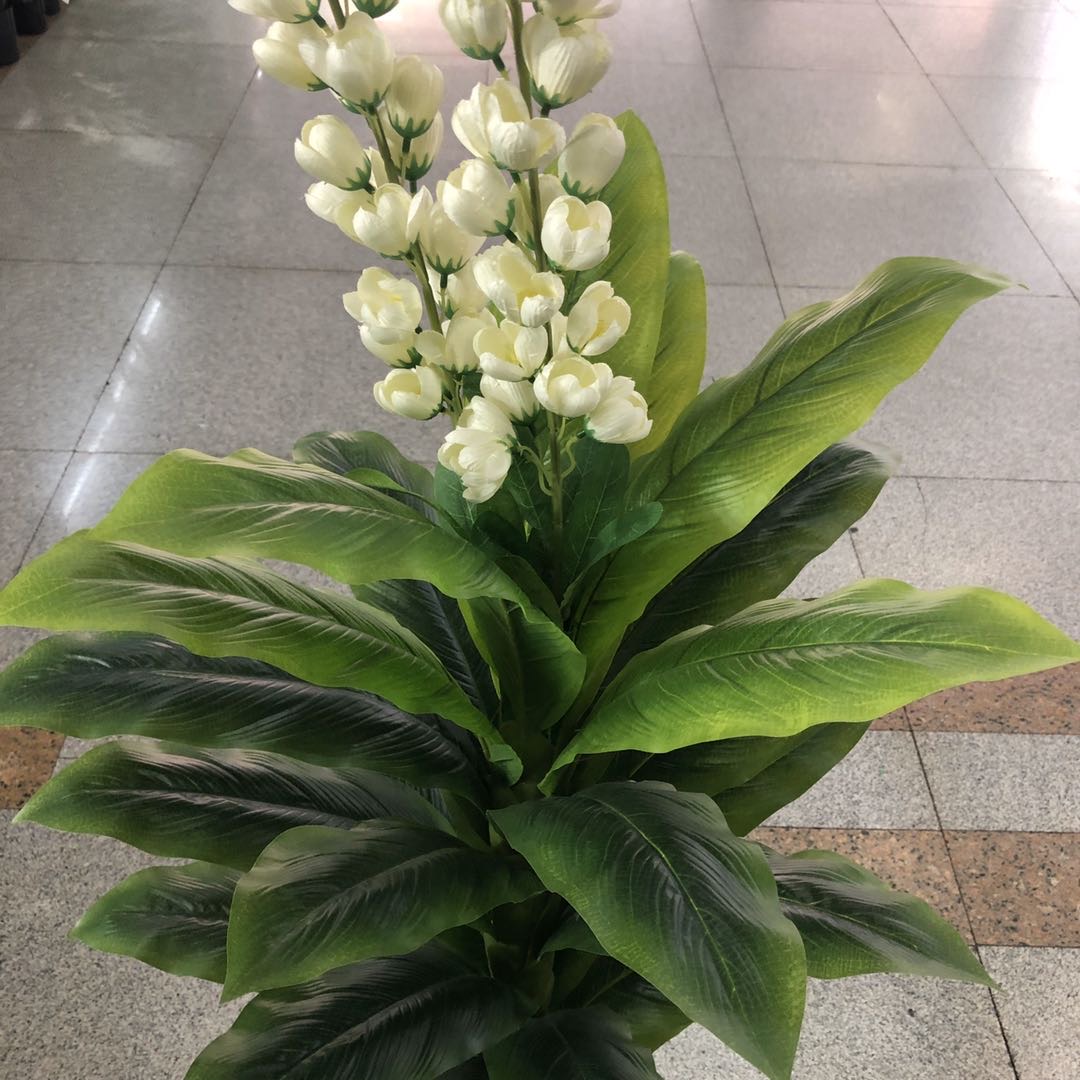 Factory direct sales of artificial green evergreen, lilac, potted gladioli and tropical decorative plants