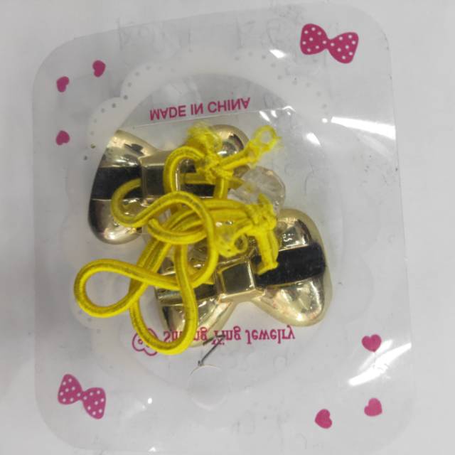 Nuevo estilo girly head cord pequeño fresco hair loop amarillo dulce baby head cord fábrica directa Specification image