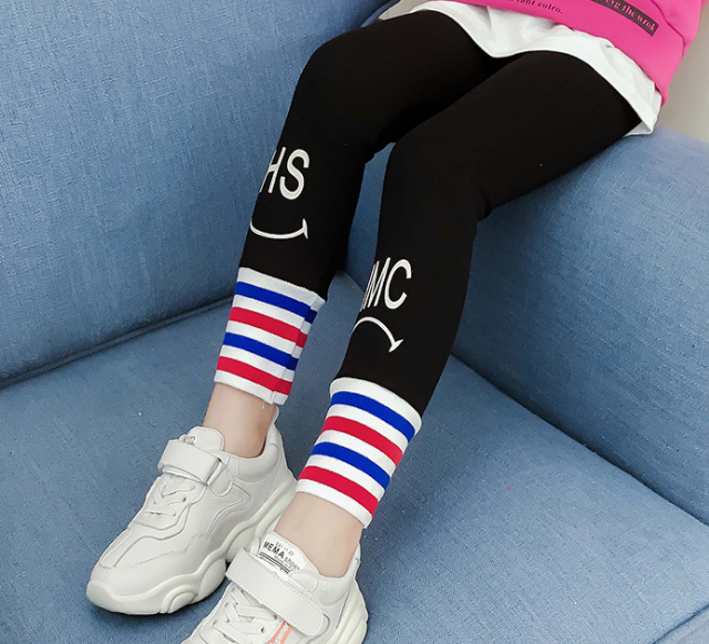 Girls' leggings with fleece on top, stylish spring thin fleece children's spring collection 2020 new spring and autumn thin pants Specification image