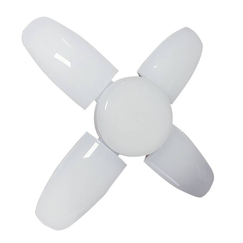 led three-leaf bulb, folding three-leaf flying saucer light, garage light, ultra-bright wide voltage four-leaf folding light details Picture