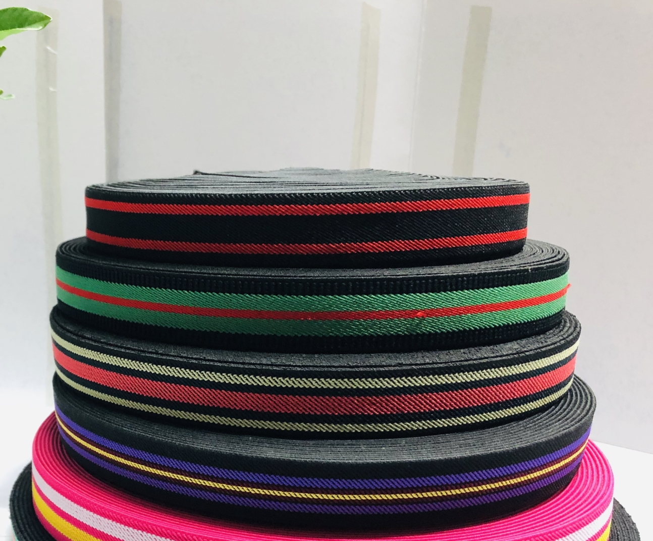 厂家直销diy彩色条纹织带彩带DIY衣服T恤鞋帽装饰织带缎带衣服包边布条辅料