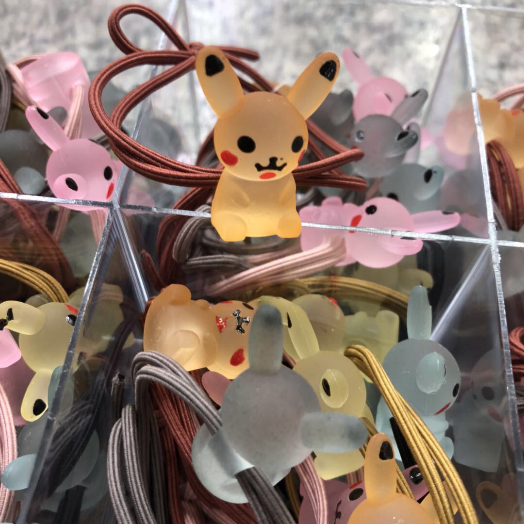 Korean cartoon Pikachu hair ties, new knotted hair ties, direct sales from the original manufacturer details Picture