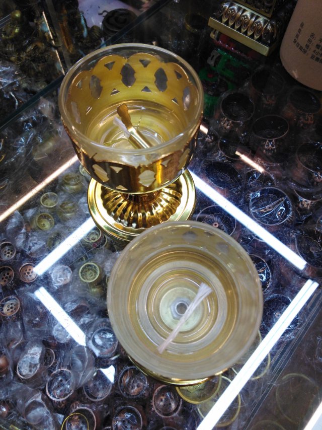 Oil lamp, glass oil lamp inner liner, glass oil lamp details Picture