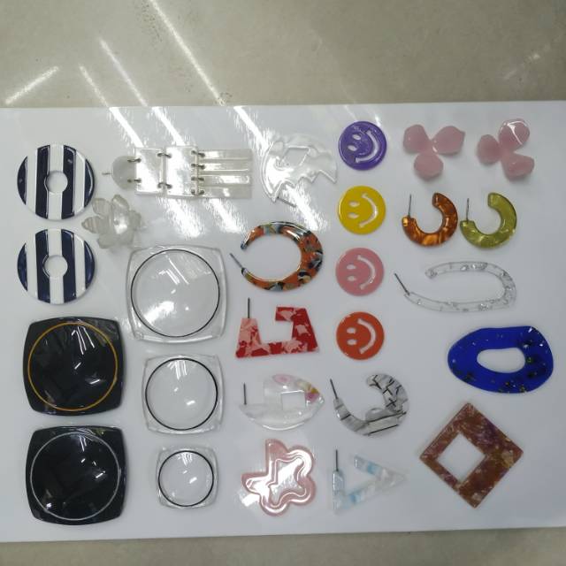 新款精品板材耳环耳式饰品配件绚丽多彩美滋滋超好看看到都想要都要的不行