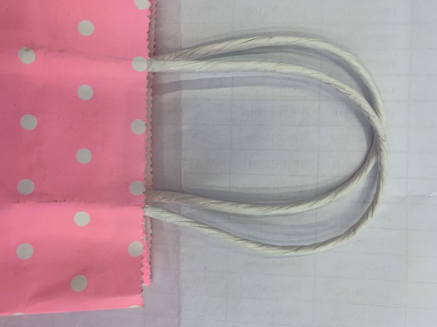 Handbag Paper Bag New Transparent Polka Dot Clothing Bag Gift Gift Bag Portable Paper Small Fresh And Simple Specification drawing