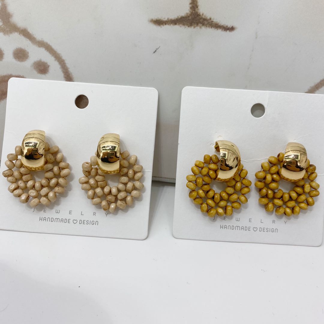 New Korean forest-style earrings, anti-allergy accessories, acrylic simple and versatile stud earrings