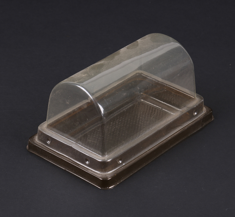 毛巾卷蛋糕包装盒透明长方形烘焙西点面包瑞士蛋糕卷托盒