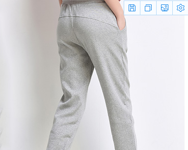 Summer large-sized sweatpants, capri pants, pure cotton loose sportswear pants details Picture