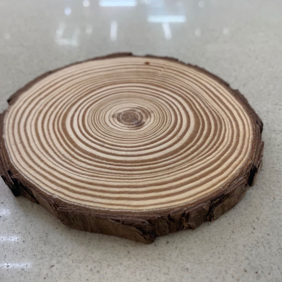 Jungle elephant, small wooden stake, DIY wood chips, wood chip decoration, annual rings, wood chip ornaments details Picture