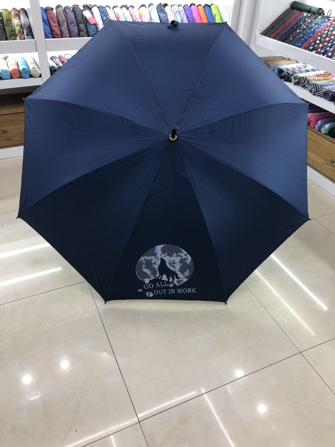 Wolf Totem Design Rain And Sun Long Umbrella