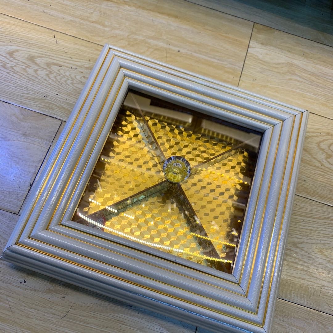 The Large Space Of The Gray Wood Square Storage Box Makes Use Of The Multi-Purpose Storage Inside The Golden Atmosphere