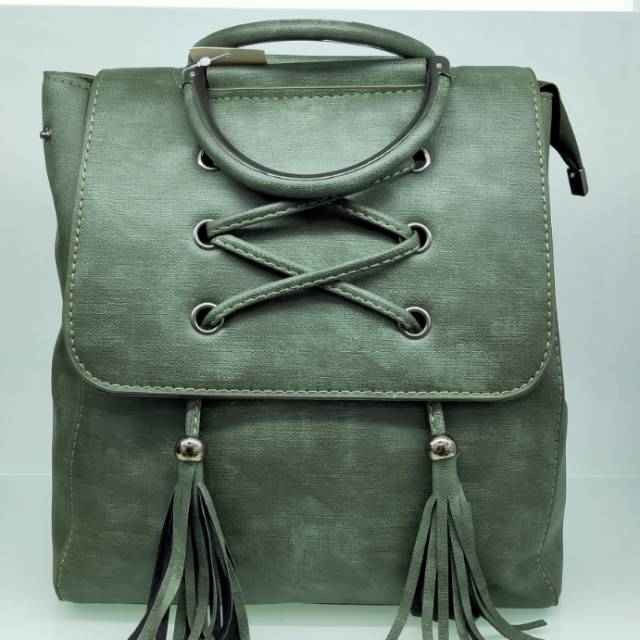 Leather bag women's backpack Fashion backpack satchel