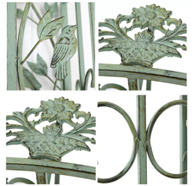 American country retro ironwork garden arch, European court style flower arch, climbing frame balcony flower shop decoration Specification image