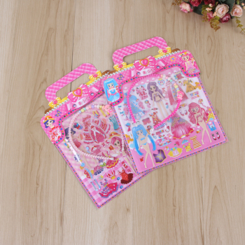 大号DIY儿童男孩女孩换装带发夹装饰益智泡泡贴