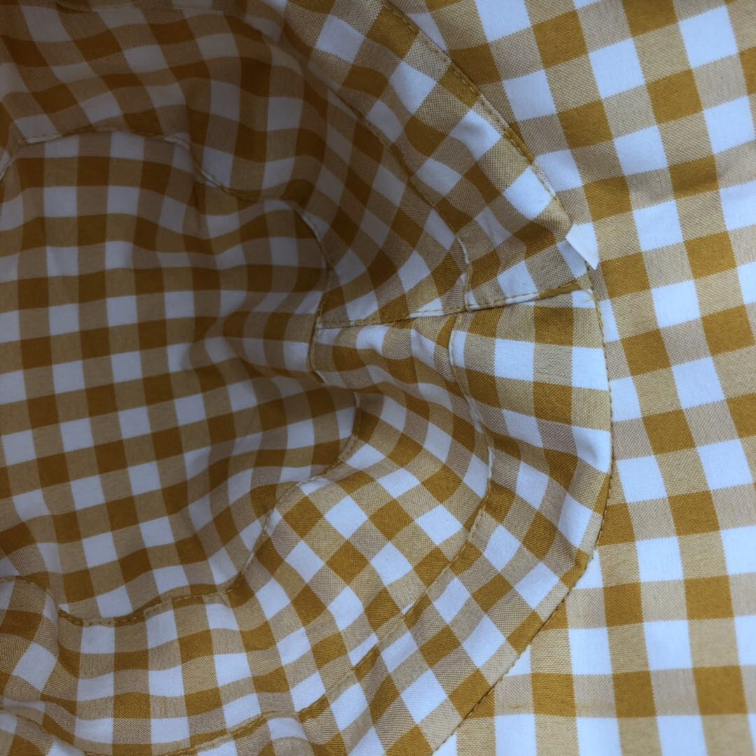 New Fashion Cotton Checkered Fisherman Hat Visor Specification drawing
