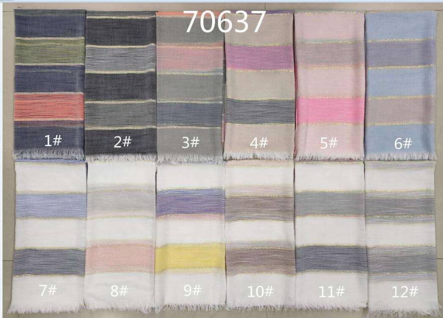 Women's Fashion Cotton Striped scarf Fashion generous Shawl shawl Sequin chiffon cotton