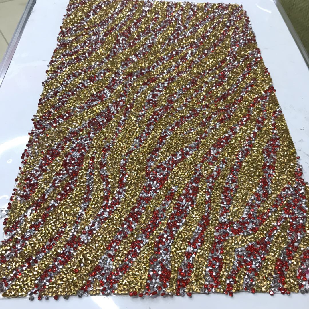 Gold Red Silver Hot Drill Clothing Accessories Can Be Cut Into Fashion Patterns details Picture