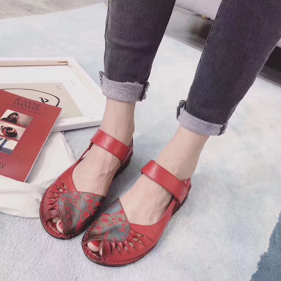 3303 Guangzhou Leather Ethnic Style Women's Sandals details Picture