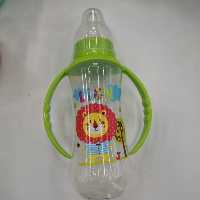 028婴儿宽窄口径彩绘奶瓶奶嘴双把手自然实感防胀气耐摔新生婴儿吸管奶瓶硅胶正品产品图