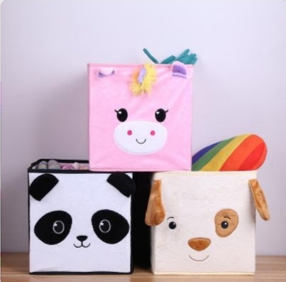 Oversized Fabric Cotton Linen Household Clothes Storage Basket Quilt Moving Doggy Bag Bundle Mouth Moisture-Proof Wardrobe Organizer