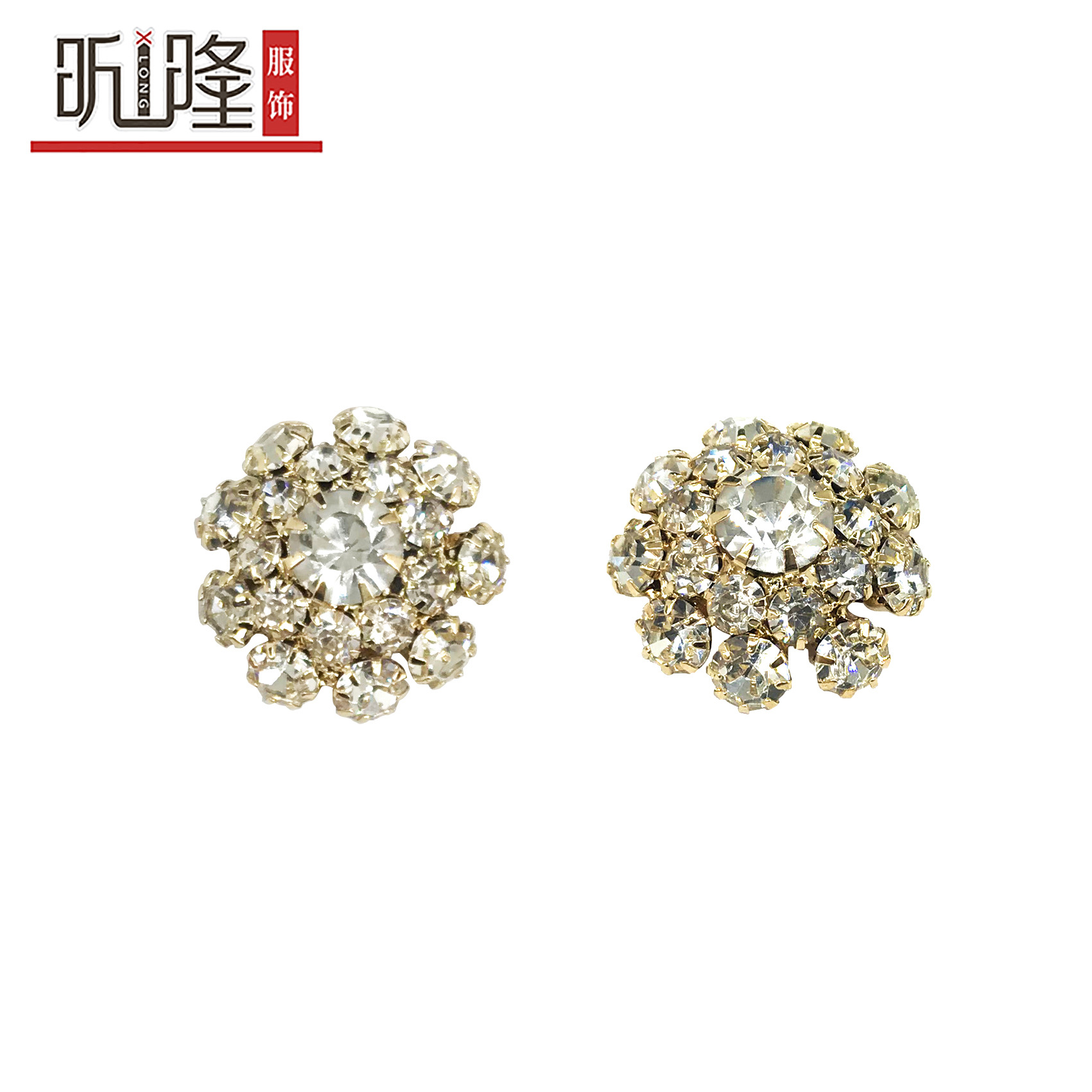 √ alloy rhinestone button con diamantes decoración de botones camisa personalizada details Picture