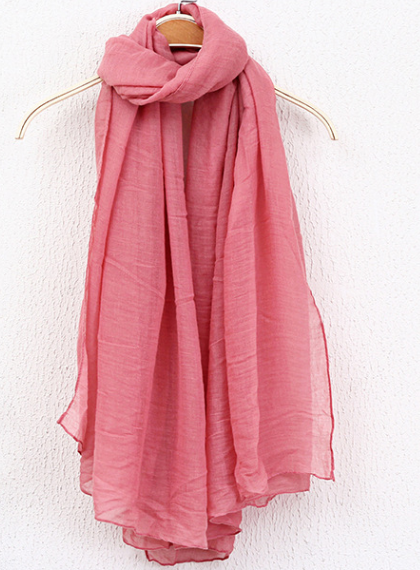 A versatile and artistic solid-color polyester shawl and scarf for women in spring and autumn details Picture