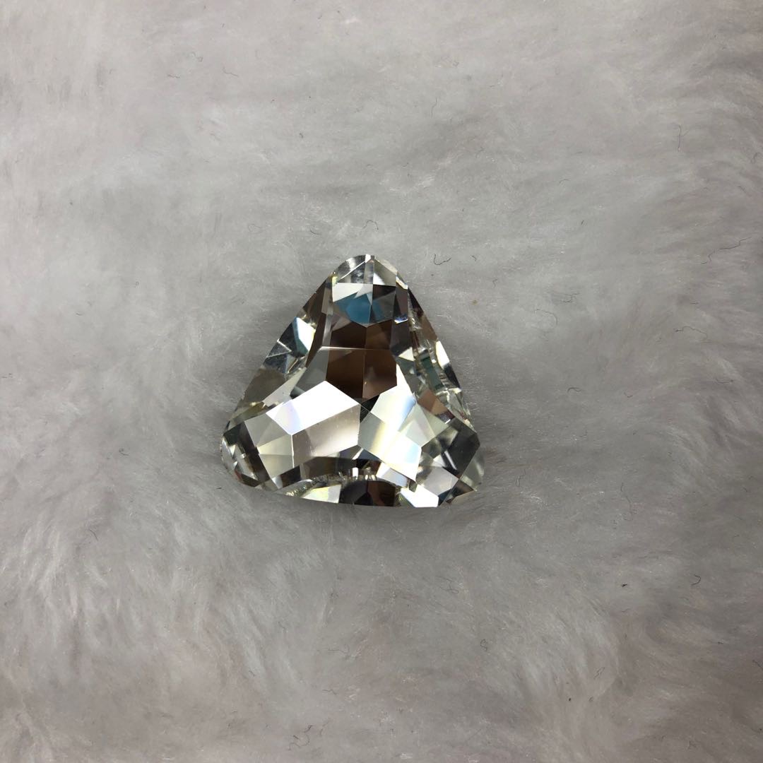 三角形配件水晶水钻切面配件手饰品k9水晶