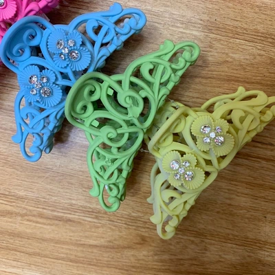 Fashion Korean Cutout With Diamond Grab Clip Bath Clip Bangs Clip Hair Clip