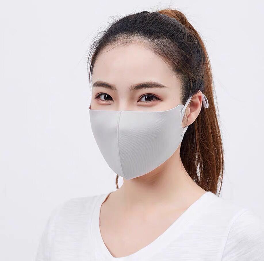 Summer UV protection mask, outdoor sun protection, breathable thin ice silk face mask, dust-proof, breathable and sunshade